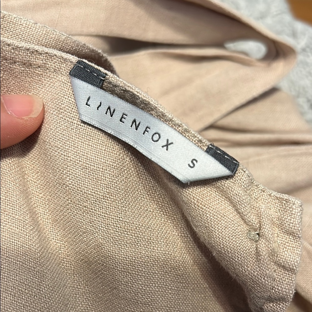 Linenfox Soft Beige Linen Dress